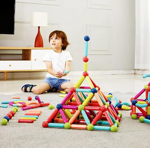 Magnetic Sticks | Puzzle Games for Kids | Building & Construction Toys - KidZee
