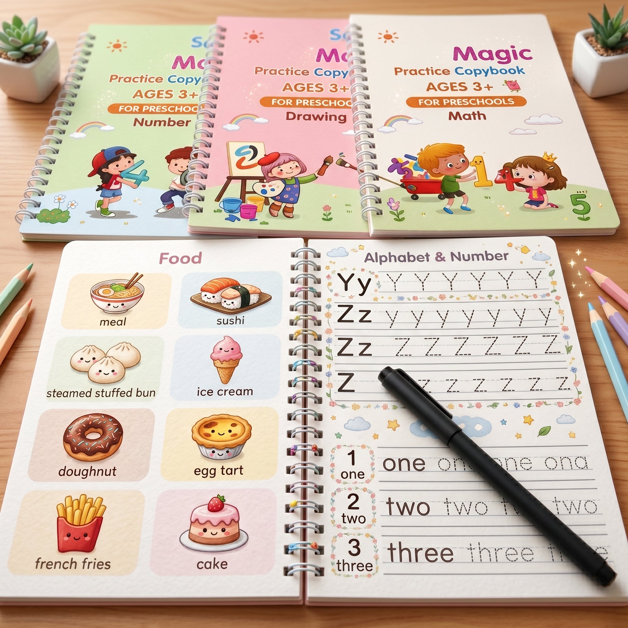 Magic Copybook Set | 4 Books + 10 Refills - KidZee