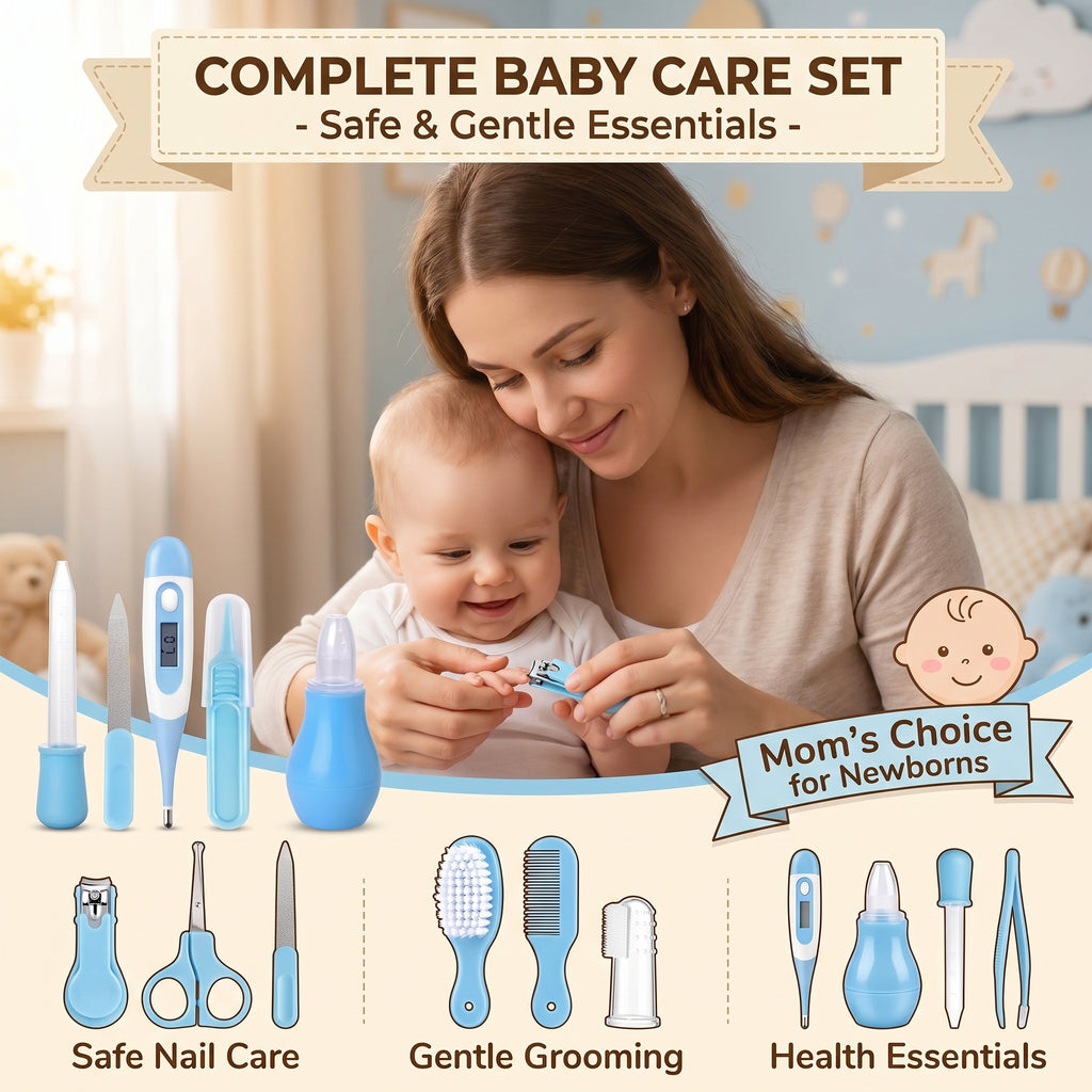 10 in 1 Baby Care Set Luxury Manicure Grooming Kit - KidZee