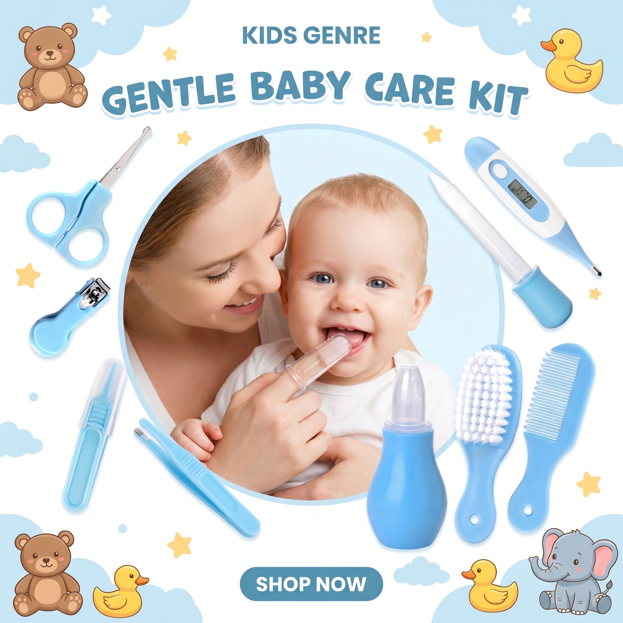 10 in 1 Baby Care Set Luxury Manicure Grooming Kit - KidZee