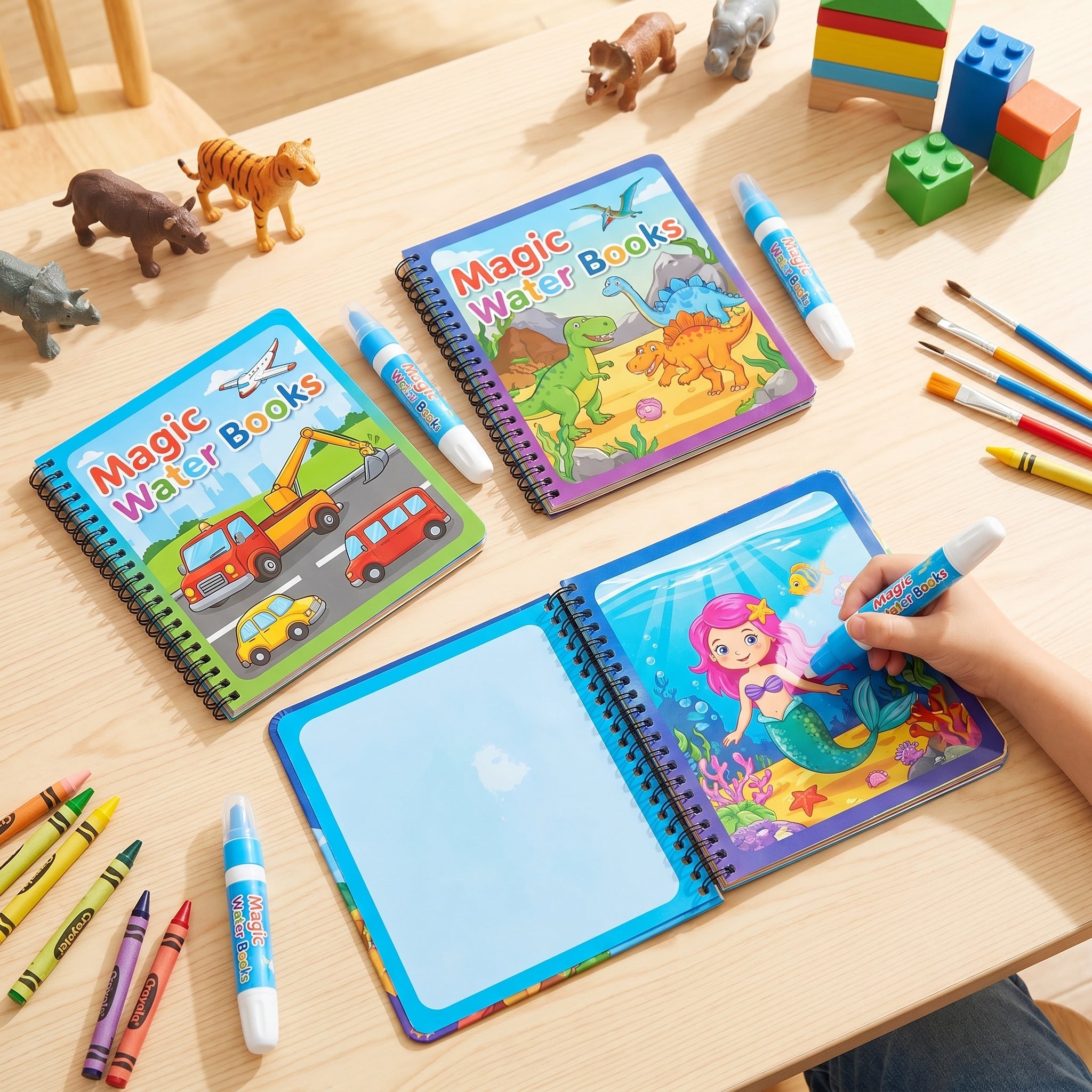 Magical Water Painting Book For Kids | Pack of 4 - KidZee