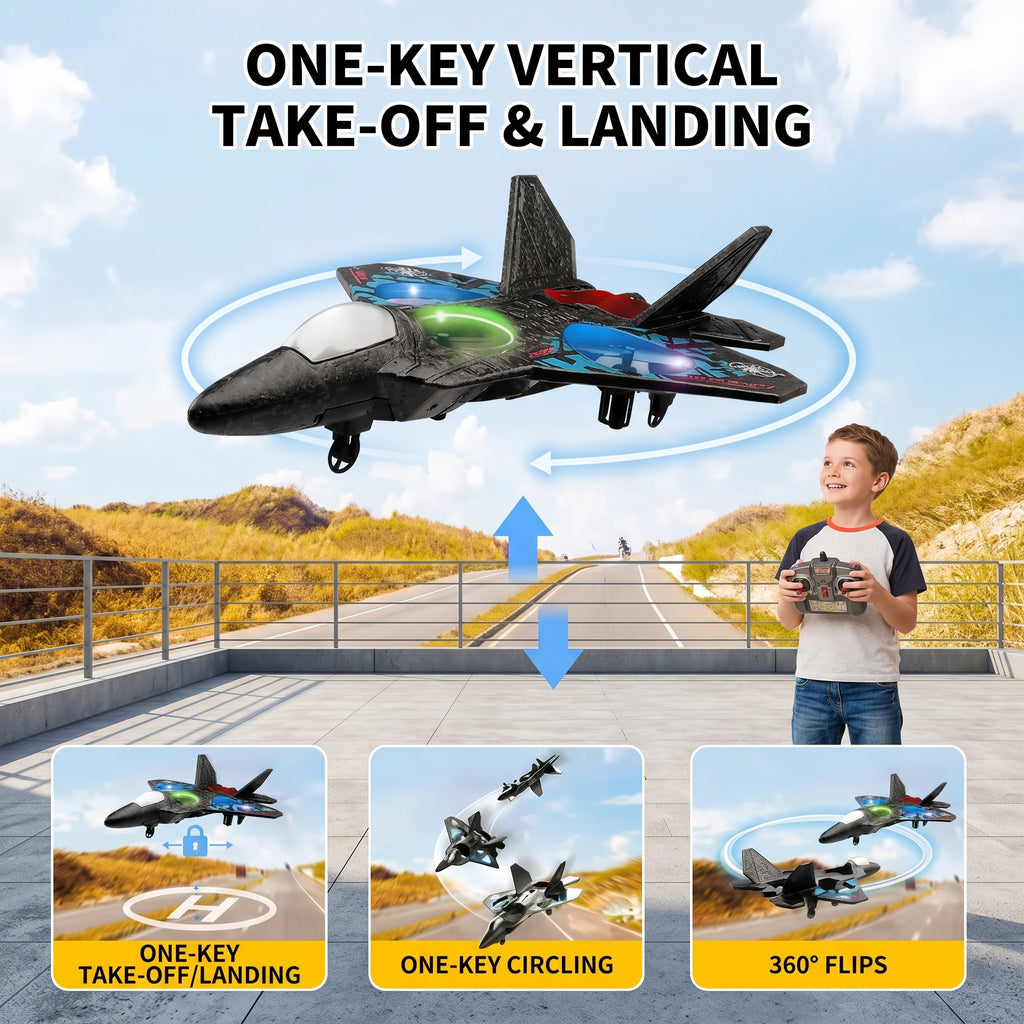 Remote Controlled Quadcopter | 2.4 GHz Aeroplane Fighter - KidZee