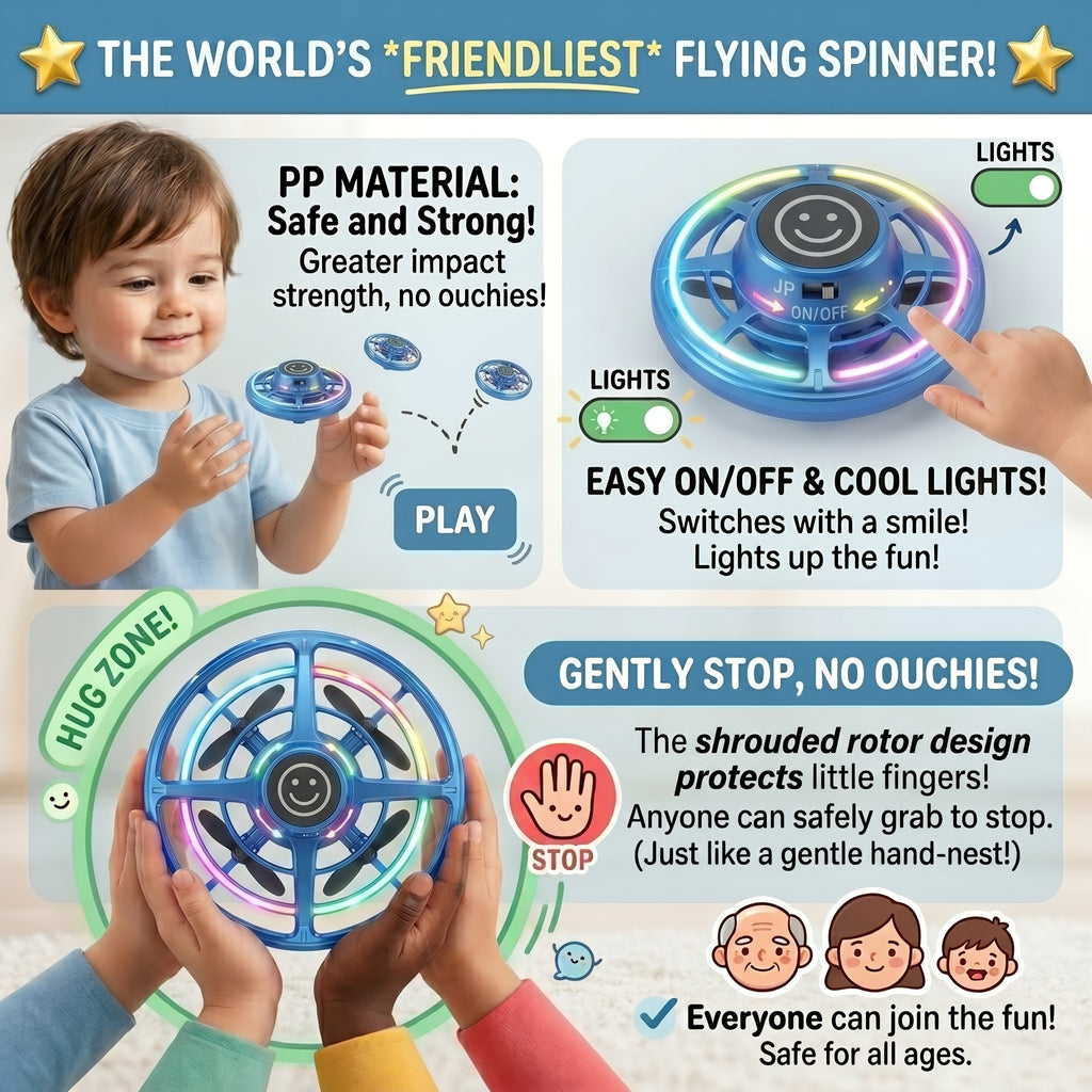 Mini UFO | Flying Spinner Toy | Funfull Toy - KidZee